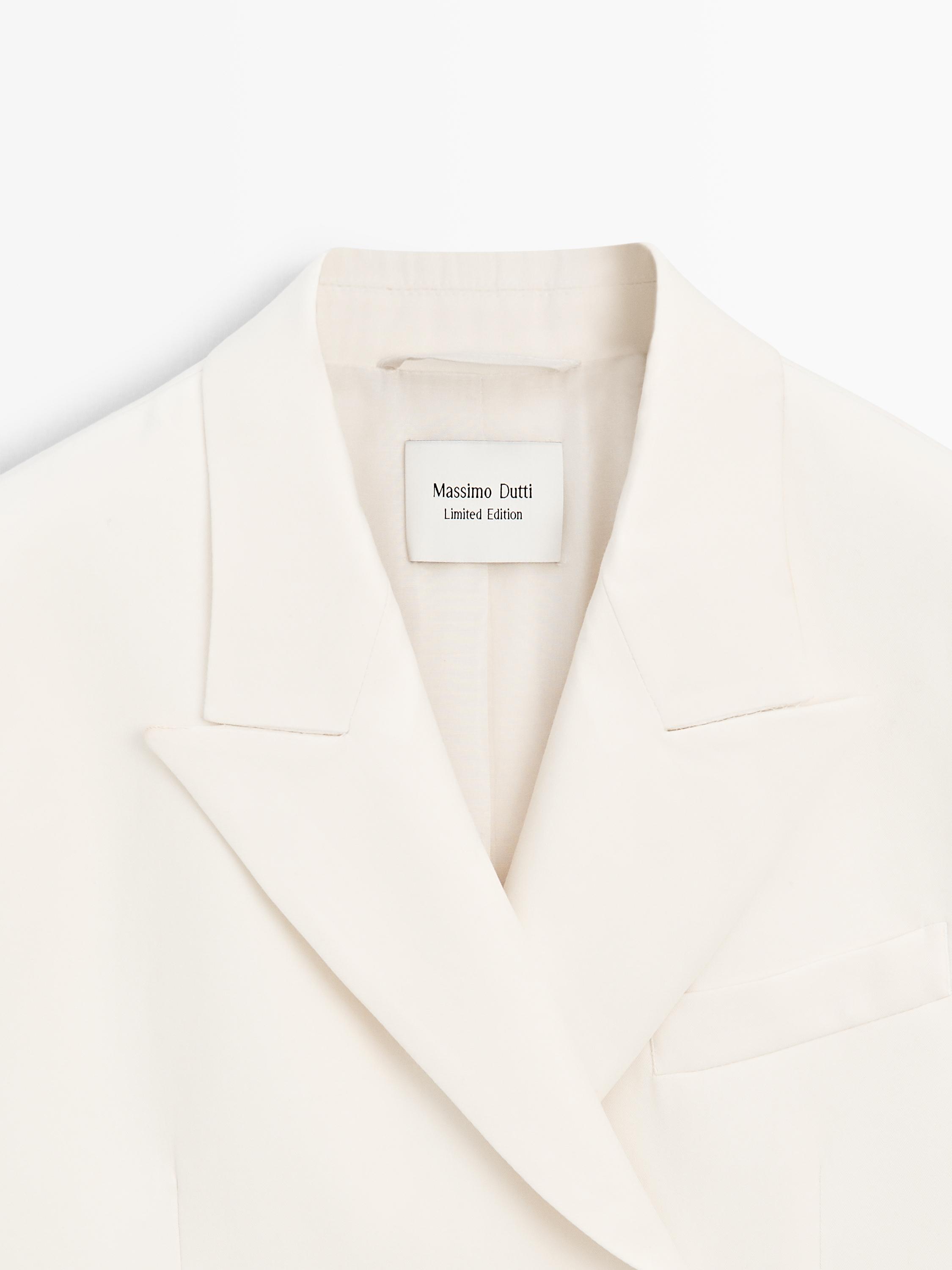 Wool blend crossover blazer - LIMITED